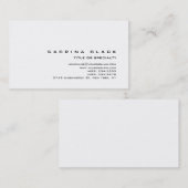 Carte de visite de consultant chic blanc tendance (Devant / Derrière)