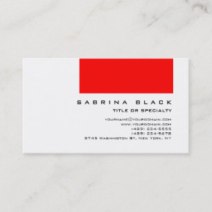 Carte de visite de consultant chic et tendance rou