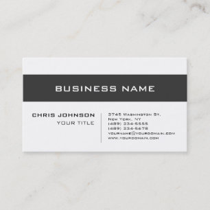 Carte de visite de consultant contemporain White G