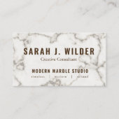 Carte de visite de consultant créatif en marbre mo (Devant)