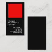 Carte de visite de consultant de la Chic Rouge Ver (Devant / Derrière)