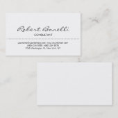 Carte de visite de consultant de script noir et bl (Devant / Derrière)