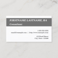 Carte de visite de consultant élégant et respectue