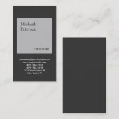 Carte de visite de consultant en bande grise verti (Devant / Derrière)