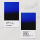 Carte de visite de consultant en bleu clair noir (Devant / Derrière)