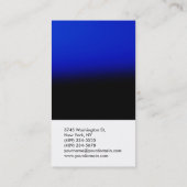 Carte de visite de consultant en bleu clair noir (Dos)