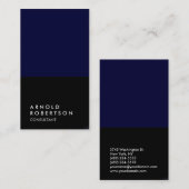Carte de visite de consultant en bleu foncé clair (Devant / Derrière)