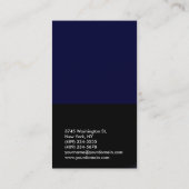 Carte de visite de consultant en bleu foncé clair (Dos)