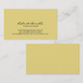 Carte de visite de consultant en couleur lin moder (Devant / Derrière)