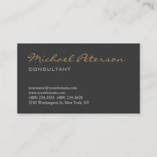 Carte de visite de consultant en écriture grise te