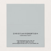 Carte de visite de consultant en gris simple et te (Extérieur déplié)