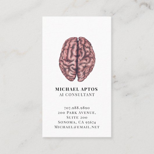Carte de visite de consultant en IA (Devant)