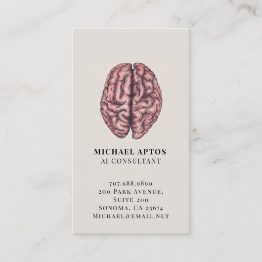 Carte de visite de consultant en IA (Devant)