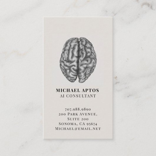 Carte de visite de consultant en IA (Devant)
