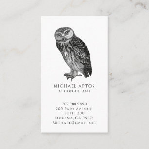 Carte de visite de consultant en IA illustrée
