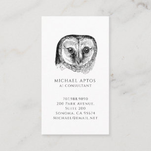 Carte de visite de consultant en IA illustrée