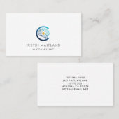 Carte de visite de consultant en IA moderne (Devant / Derrière)