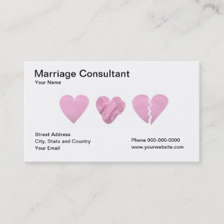 Carte de visite de consultant en matière de