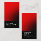 Carte de visite de consultant en mode Noir rouge c (Devant / Derrière)
