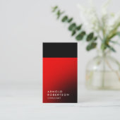 Carte de visite de consultant en mode Noir rouge c (Debout devant)
