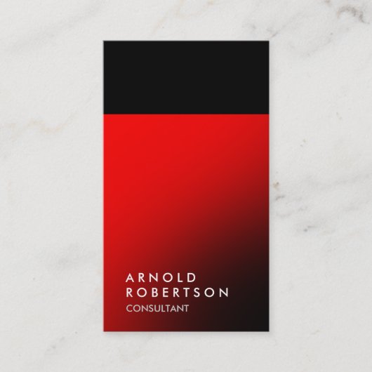 Carte de visite de consultant en mode Noir rouge c (Devant)