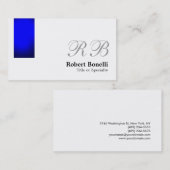 Carte de visite de consultant en monogramme bleu b (Devant / Derrière)