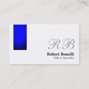 Carte de visite de consultant en monogramme bleu b