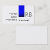 Carte de visite de consultant en monogramme bleu b (Devant / Derrière)