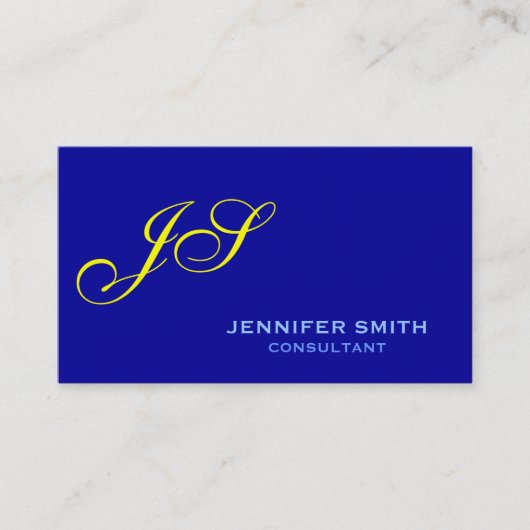 Carte de visite de consultant en monographie jaune (Devant)