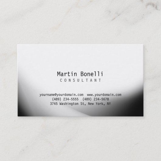 Carte de visite de consultant en Motif gris blanc (Devant)