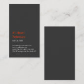 Carte de visite de consultant en orange gris verti (Devant / Derrière)