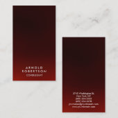 Carte de visite de consultant en rouge foncé et él (Devant / Derrière)