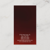 Carte de visite de consultant en rouge foncé et él (Dos)