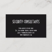 Carte de visite de consultant en sécurité (Dos)