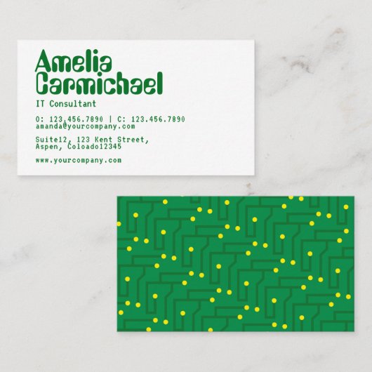 Carte de visite de consultant en technologies de l (Devant / Derrière)