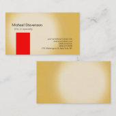 Carte de visite de consultant jaune rouge (Devant / Derrière)