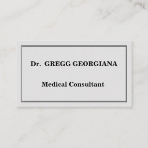 Carte de visite de consultant Médicale minimal