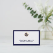 Carte de visite de consultant moderne | Cadre bleu (Debout devant)