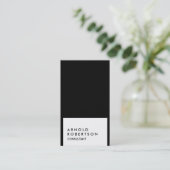 Carte de visite de consultant moderne en noir (Debout devant)