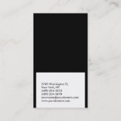 Carte de visite de consultant moderne en noir (Dos)