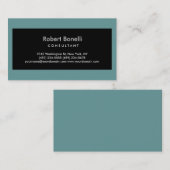 Carte de visite de consultant moderne gris bleu cl (Devant / Derrière)
