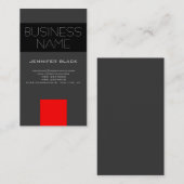 Carte de visite de consultant moderne gris noir ro (Devant / Derrière)