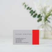 Carte de visite de consultant moderne Simple Red G (Debout devant)