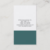 Carte de visite de consultant Monogram Blue White (Dos)