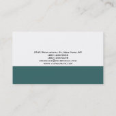 Carte de visite de consultant Monogram Blue White (Dos)