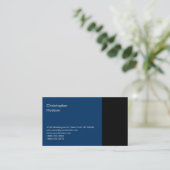 Carte de visite de consultant noir bleu (Debout devant)