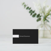 Carte de visite de consultant noir et blanc (Debout devant)