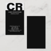 Carte de visite de consultant noir noir (Devant / Derrière)