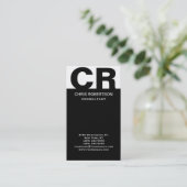 Carte de visite de consultant noir noir (Debout devant)