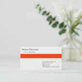Carte de visite de consultant Orange Grey White (Debout devant)